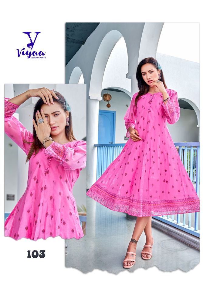 Stargirl By Viyaa Printed 101 To 108 Anarkali Kurtis Exporters In India